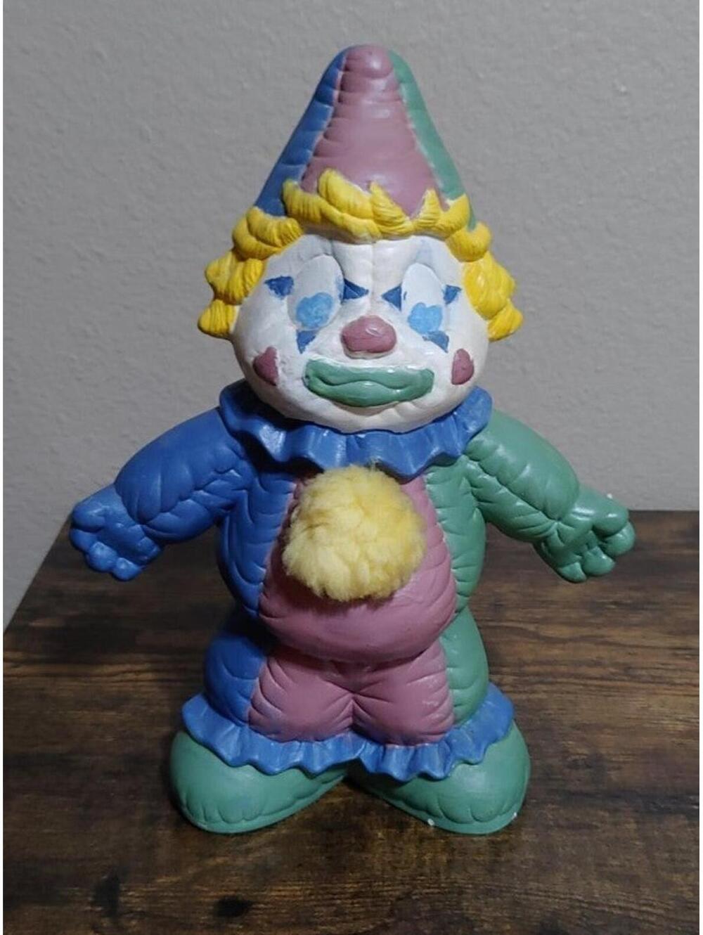Vintage 12" Hand Painted Porcelain Or Ceramic Clown
